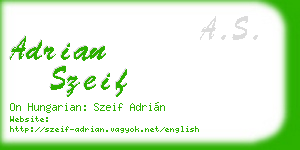 adrian szeif business card